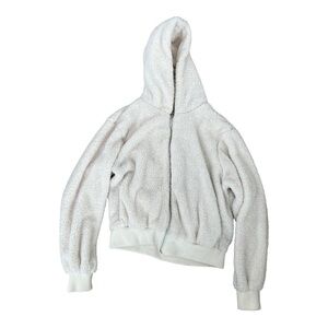 Blank NYC The Basic teddy hooded jacket womens size L
